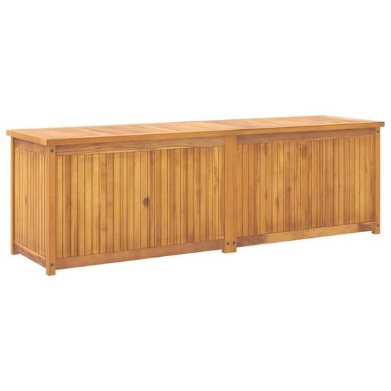 Coffre de jardin bois de teck naturel 175 x 50 x 55 cm - PANGIVO - Image 6