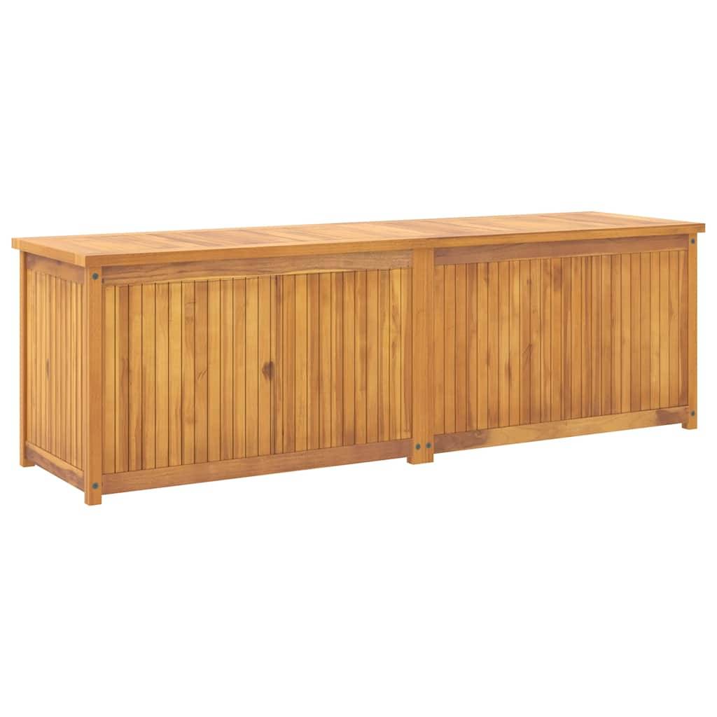 Coffre de jardin bois de teck naturel 175 x 50 x 55 cm - PANGIVO - Image 6