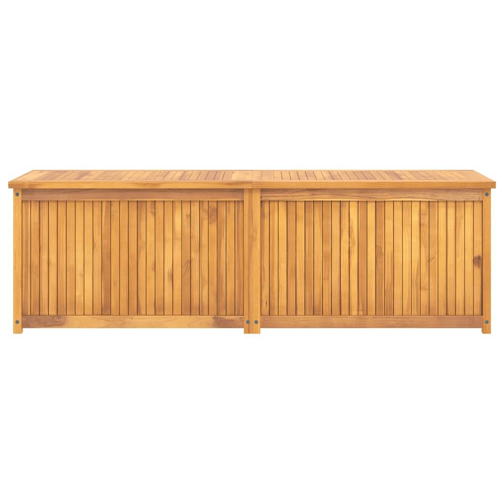 Coffre de jardin bois de teck naturel 175 x 50 x 55 cm - PANGIVO - Image 4