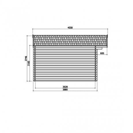 Abri de jardin LINZ en bois 13,21m², Toiture Shingle gris, Plancher Oui - Imagen 3