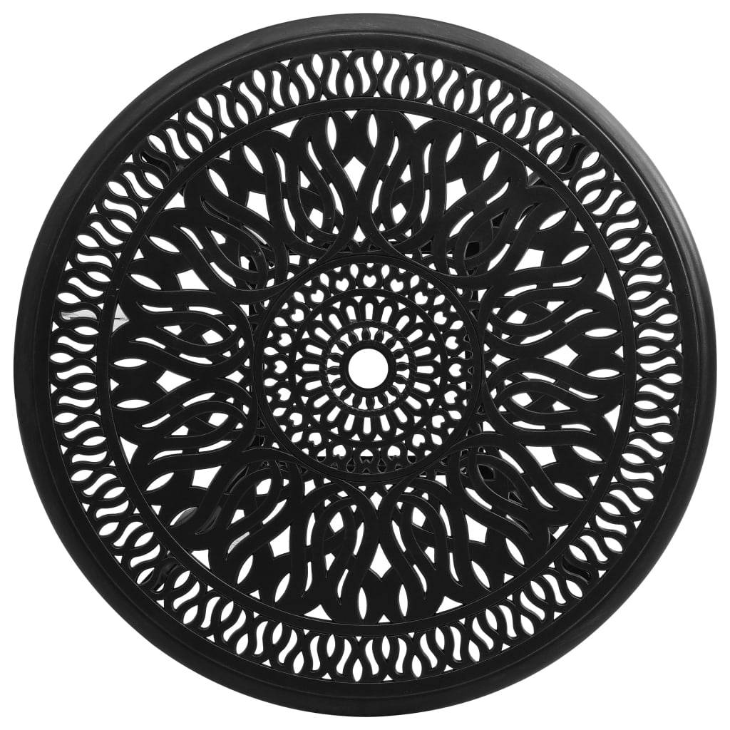 Table de jardin | Table d'extérieur Noir 90x90x74 cm Aluminium coulé - Image 3