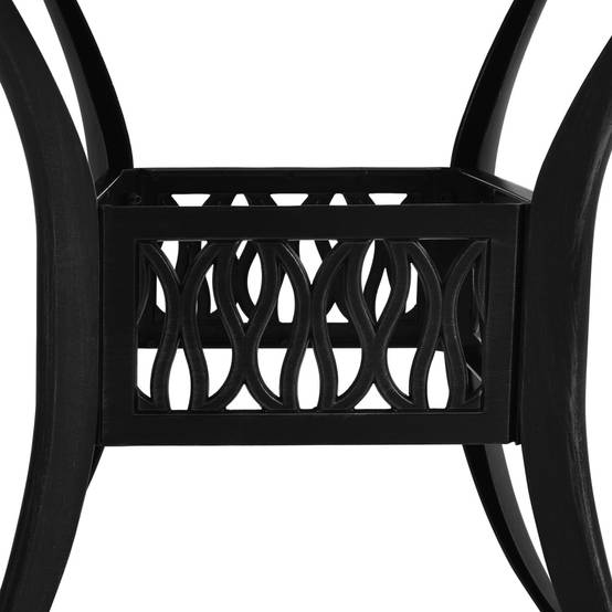 Table de jardin | Table d'extérieur Noir 90x90x74 cm Aluminium coulé - Image 4