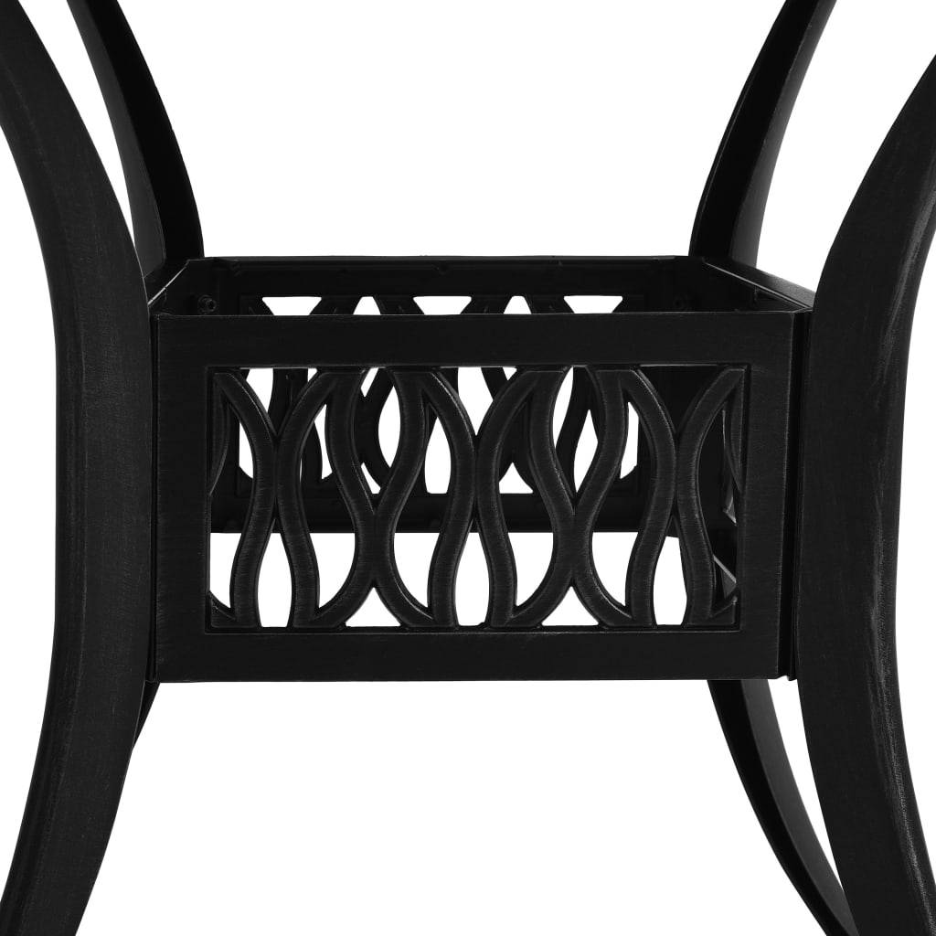Table de jardin | Table d'extérieur Noir 90x90x74 cm Aluminium coulé - Image 4