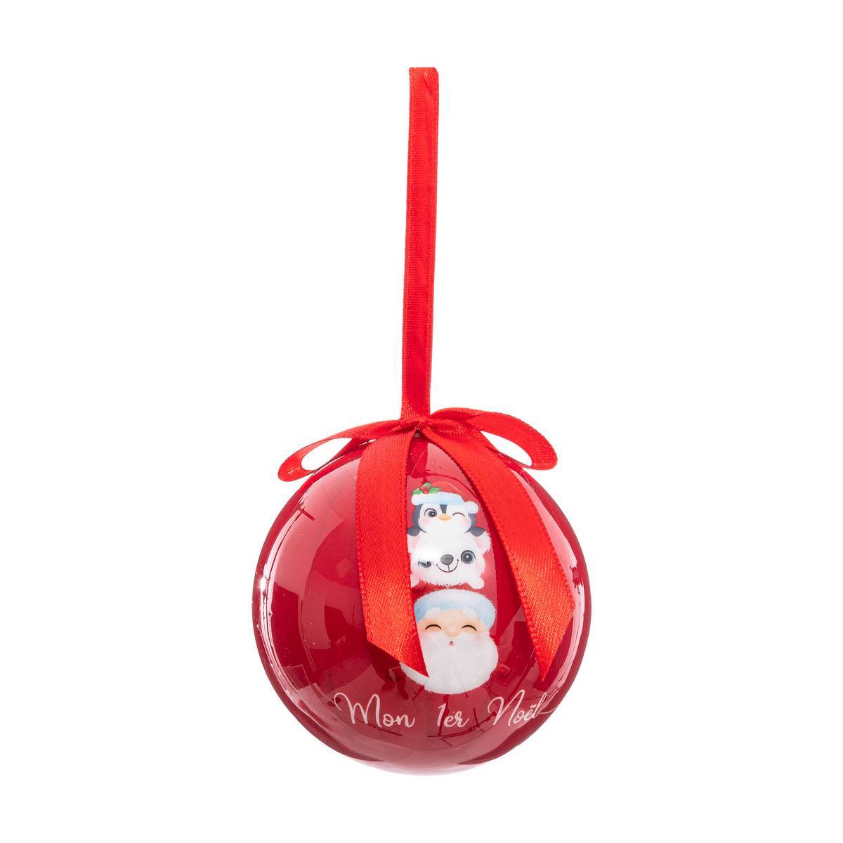 Fééric Lights & Christmas - 3 Boules de Noël Papier imprimé 75mm petit modèle - Feeric Lights & Christmas - Imagen 2