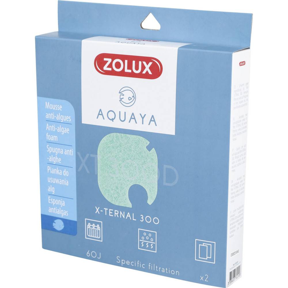 Zolux - Filtre pour pompe x-ternal 300, filtre XT 300 D mousse anti-algues x 2. pour aquarium. - Image 2
