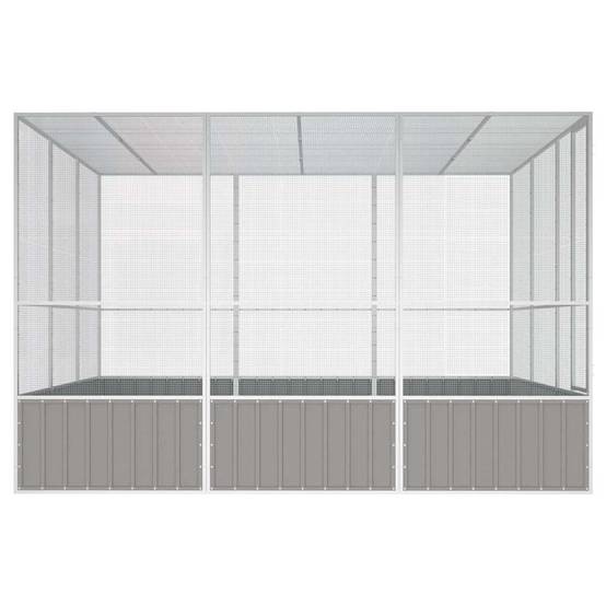 Vidaxl - Cage à oiseaux Gris 302,5x324,5x211,5 cm Acier galvanisé vidaXL 171553 - Image 5
