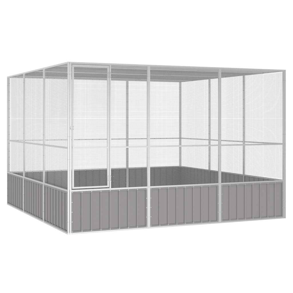 Vidaxl - Cage à oiseaux Gris 302,5x324,5x211,5 cm Acier galvanisé vidaXL 171553 - Image 1