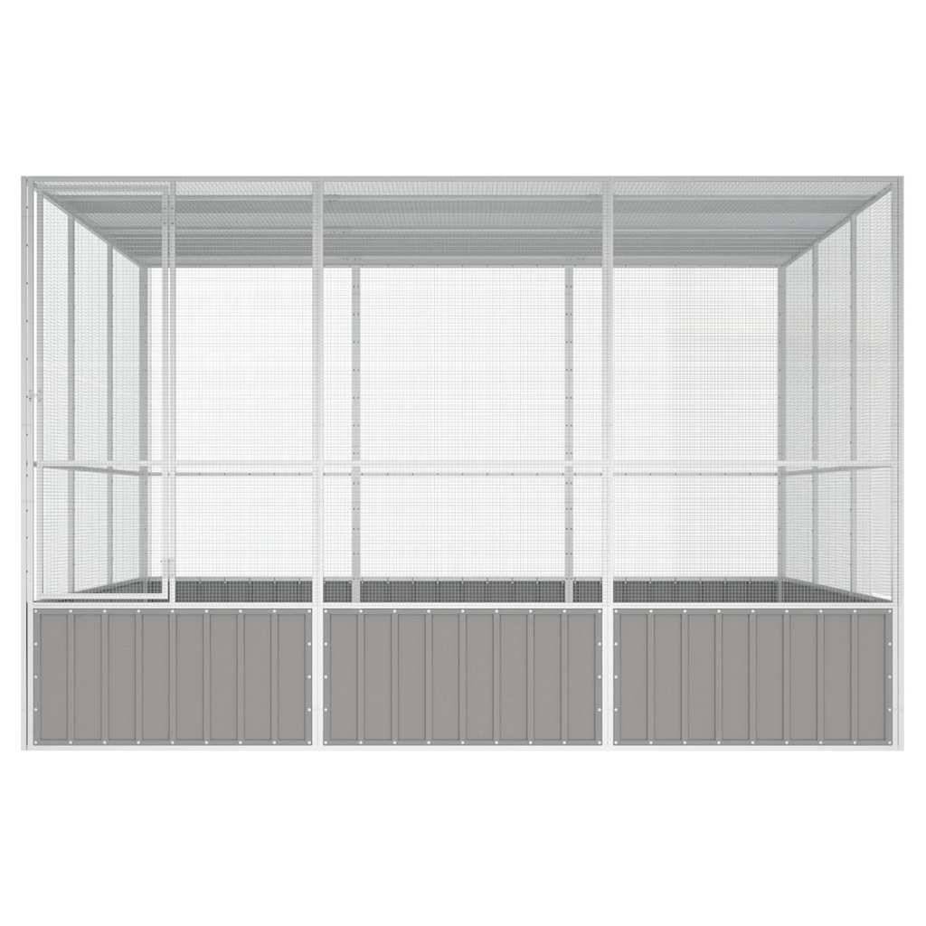 Vidaxl - Cage à oiseaux Gris 302,5x324,5x211,5 cm Acier galvanisé vidaXL 171553 - Image 8