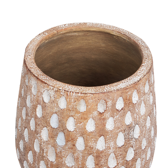 Cache-pot d'extérieur Fibre d'argile Marron clair ASCLEPIAS - Beliani - Image 3