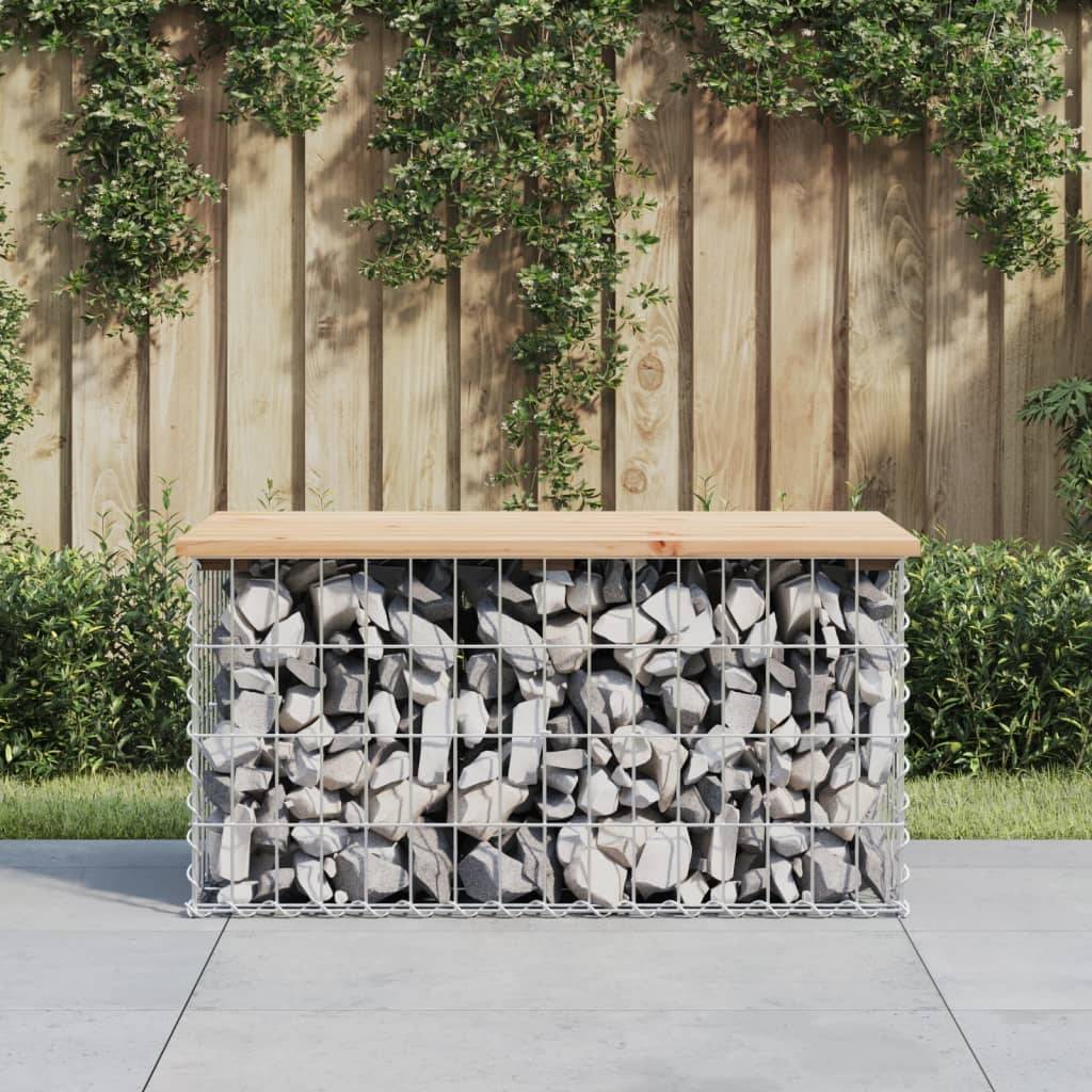 Maison Chic - Banc de jardin - Banc d'extérieur - Banquette design de gabion 83x44x42 cm bois massif de pin - Imagen 2