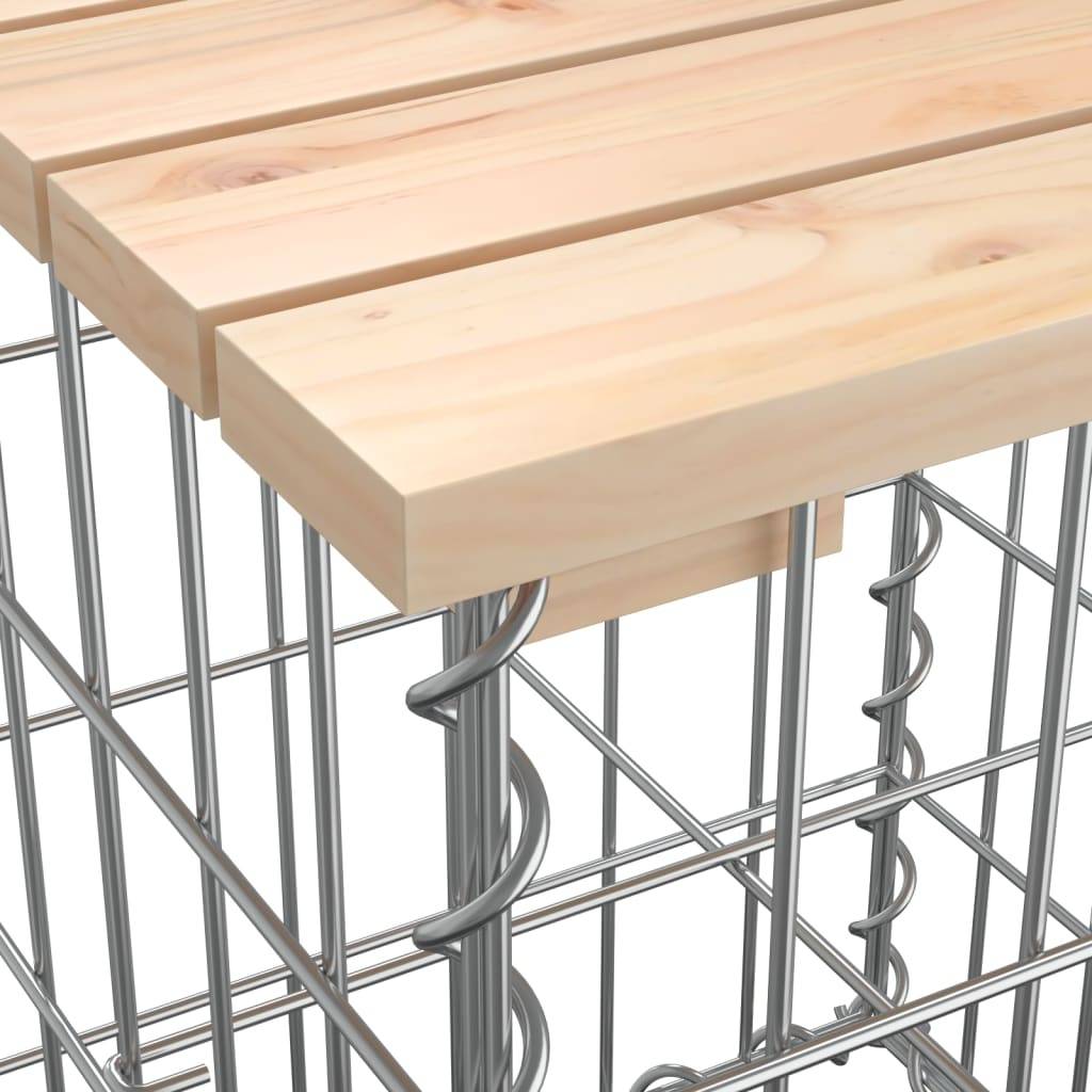 Maison Chic - Banc de jardin - Banc d'extérieur - Banquette design de gabion 83x44x42 cm bois massif de pin - Imagen 6