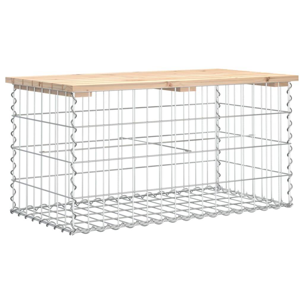 Maison Chic - Banc de jardin - Banc d'extérieur - Banquette design de gabion 83x44x42 cm bois massif de pin - Imagen 5