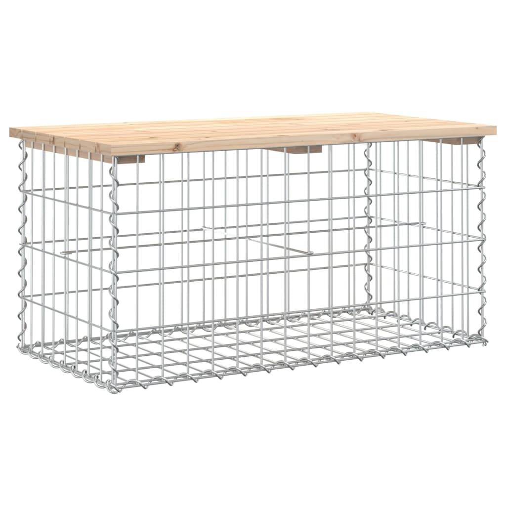 Maison Chic - Banc de jardin - Banc d'extérieur - Banquette design de gabion 83x44x42 cm bois massif de pin - Imagen 1