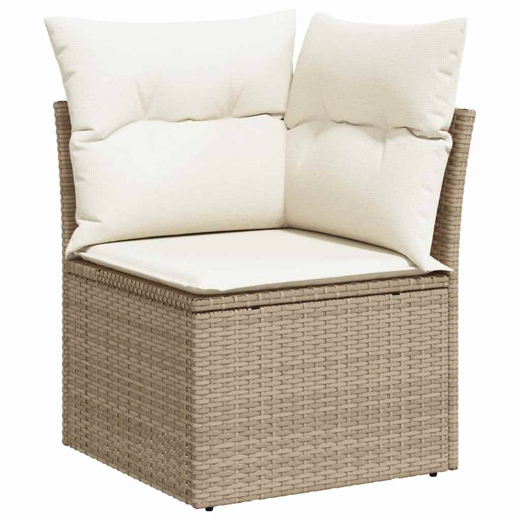 Salon de jardin 8 places 9 pièces en résine tressée avec coffres de rangement pour extérieur Beige – ComfortXL Outdoor Living - Image 6