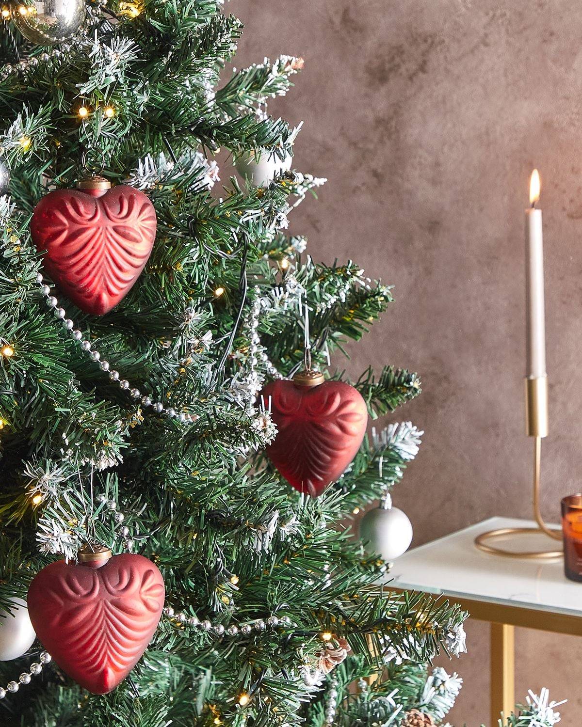 Beliani - Boules de Noël Verre Rouge FERIABLE - Beliani - Imagen 1