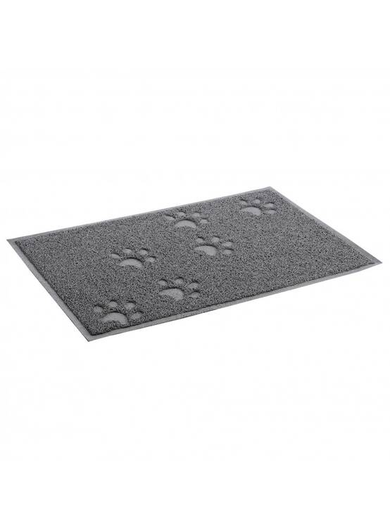 Tapis gamelle/litiere ANTHRACITE taille 60x40CM - Mon Ami Luki