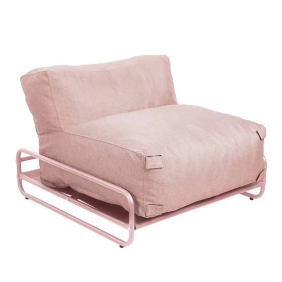 Oviala - Chauffeuse pour salon de jardin modulable avec structure rose poudré Mixi - Oviala - Image 2