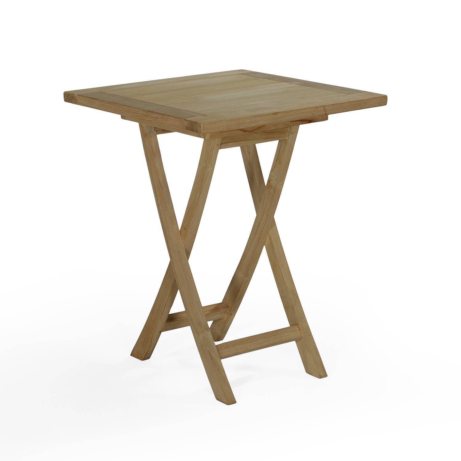 Table pliante carré en teck massif Bistrot 60 x 60 cm - TECK'Attitude - Imagen 1