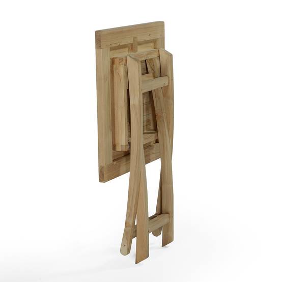 Table pliante carré en teck massif Bistrot 60 x 60 cm - TECK'Attitude - Imagen 6