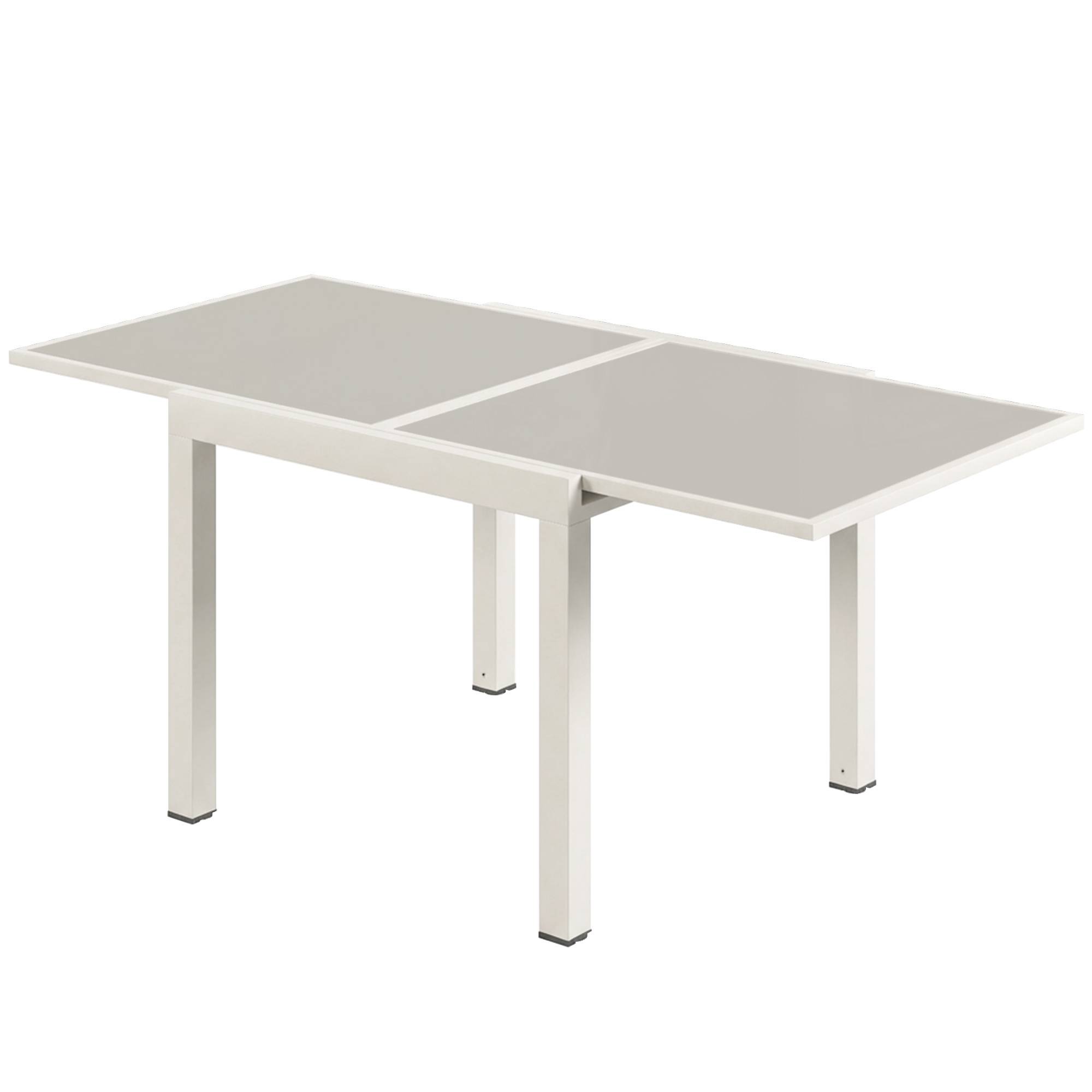 Table de jardin extensible aluminium extérieur 8 places verre crème - ComfortXL Outdoor Living - Image 2