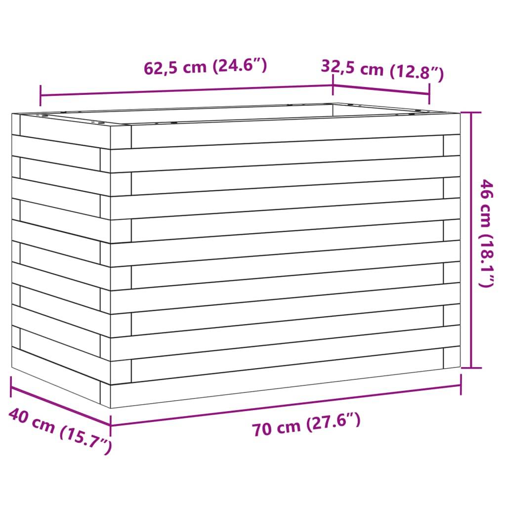 Maison Chic - Jardinière, Bac à fleurs, Pot de fleurs 70x40x46 cm bois de pin massif - Imagen 10