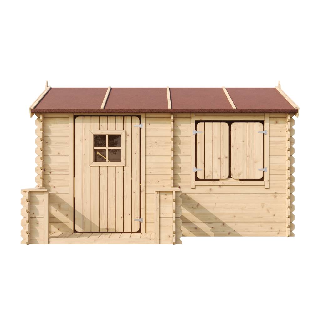 Timbela - Maison en bois pour enfants 146x241xH151 cm / 2.63 m² - Maison jardin enfant exterieur bois - 19 mm d’épaisseur - Timbela M503 - Image 4