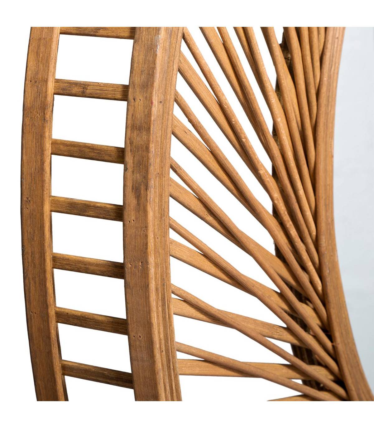 Grand Miroir mural spirale en Bambou naturel D 72 cm - Imagen 2
