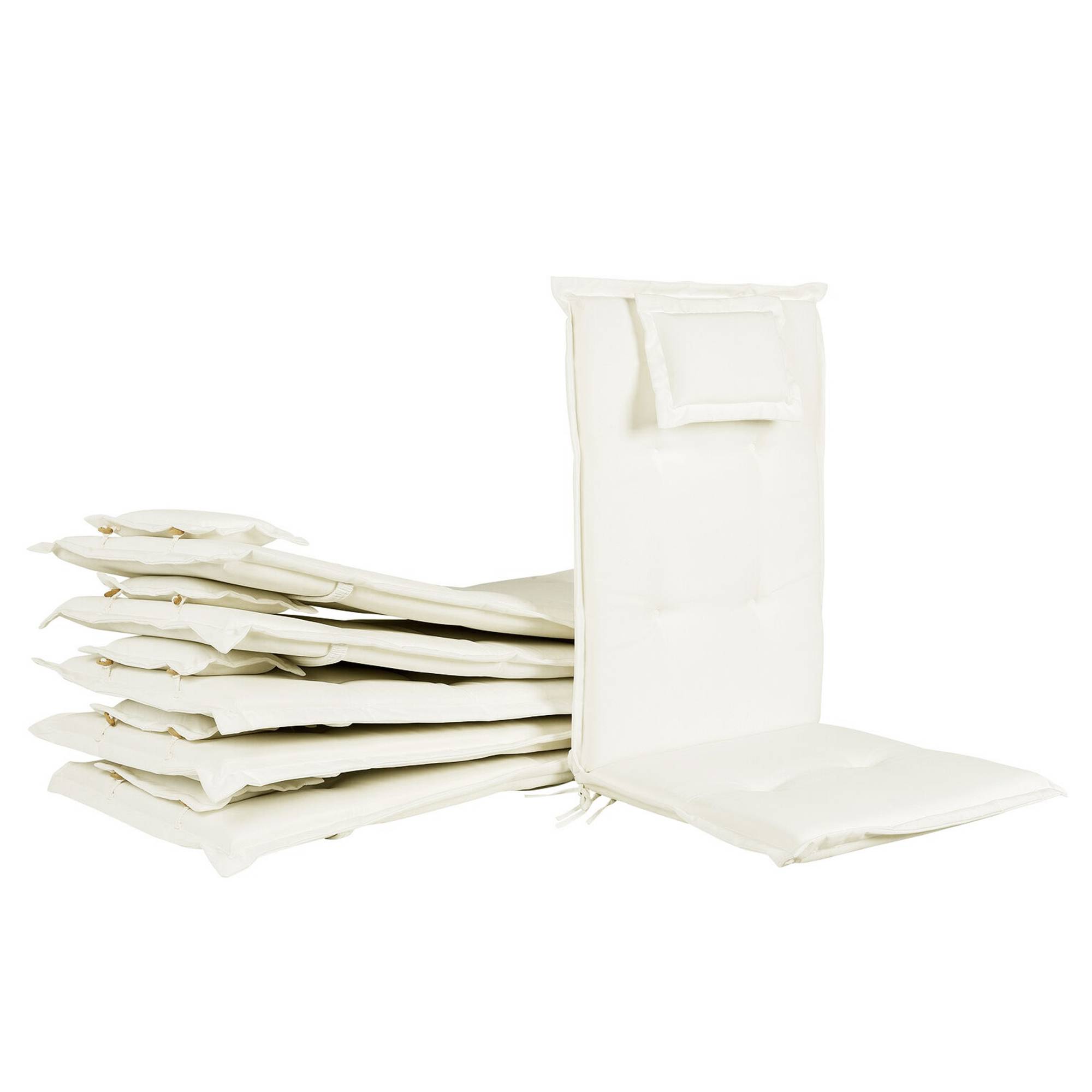 Beliani - Coussin d'assise d'extérieur Polyester Blanc cassé JAVA/AMANTEA - Beliani - Imagen 4