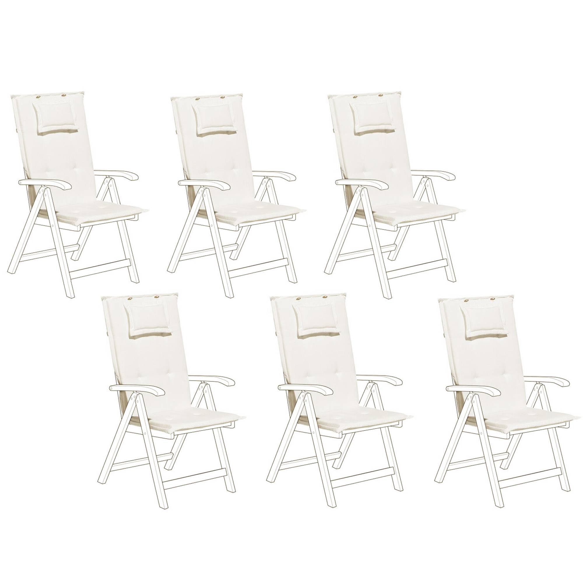 Beliani - Coussin d'assise d'extérieur Polyester Blanc cassé JAVA/AMANTEA - Beliani - Imagen 2