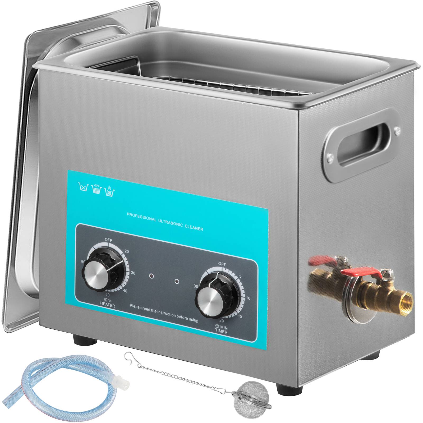 Vevor - VEVOR Nettoyeur ultrasons professionnel 6L, cuve inox avec chauffage, minuterie, bouton. - Image 1