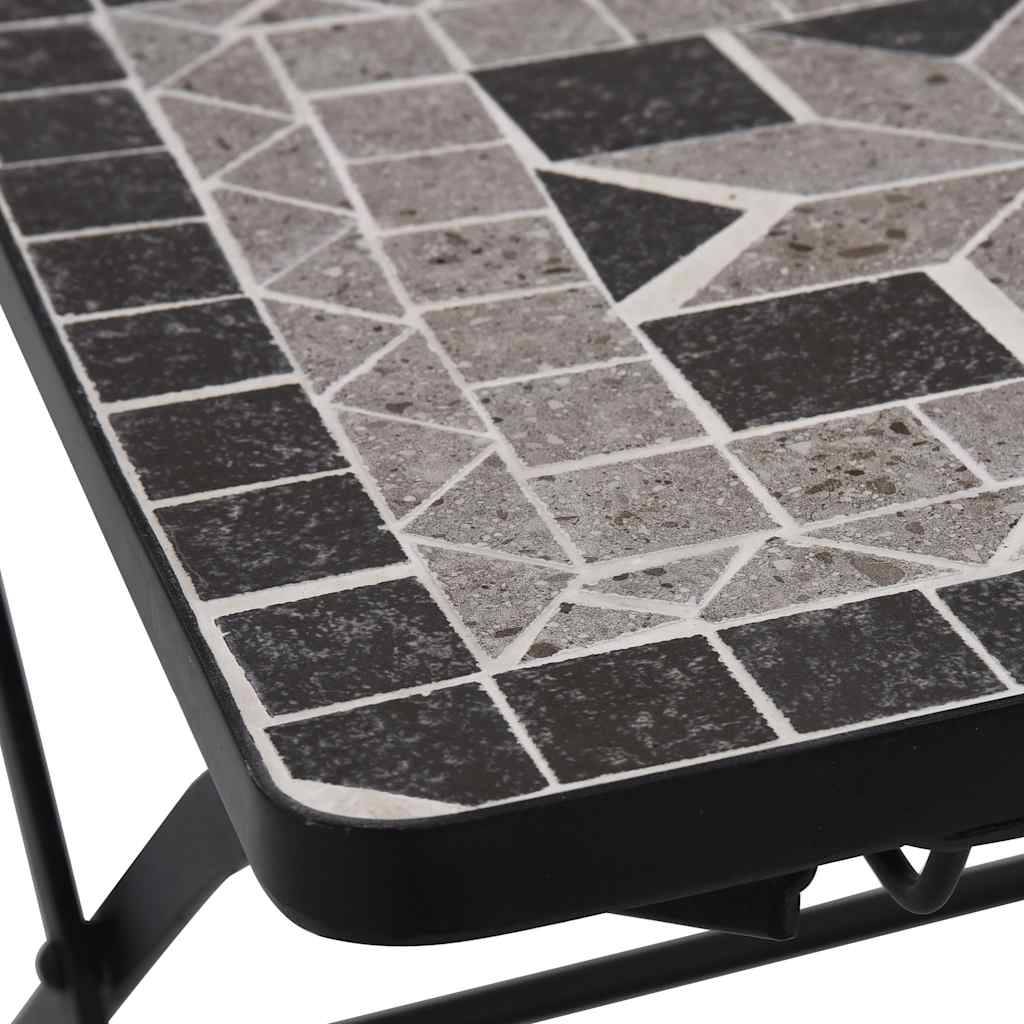 Chaises de bistrot mosaïque Gris 39 x 43 x 86 cm (lot de 2) - PANGIVO - Image 8