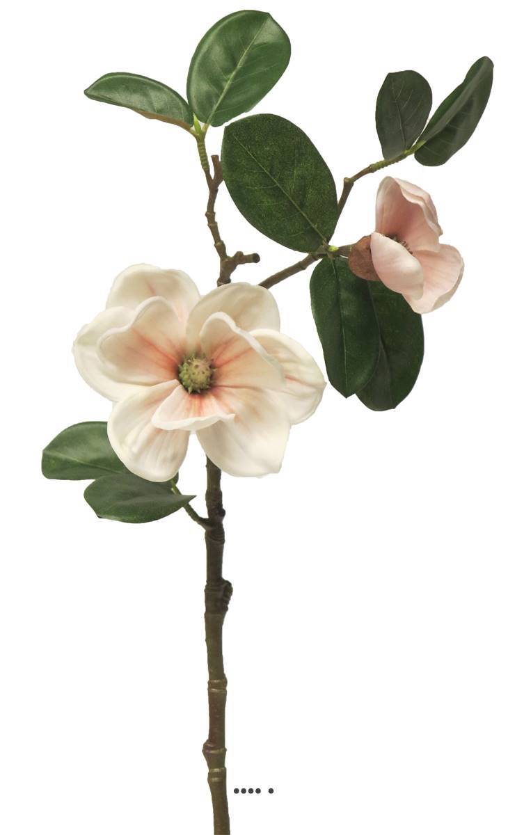 Artificielles - Magnolia du Japon artificiel en tige, H 51 cm Rose-crème - BEST - couleur: Rose-crème - Imagen 2