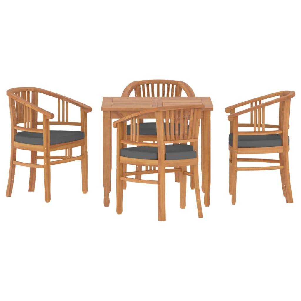 Vidaxl - Ensemble à manger 5 pièces extérieur - vidaXL - Bois - Gris anthracite - Imagen 1
