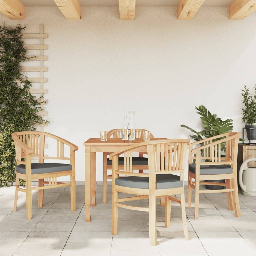 Vidaxl - Ensemble à manger 5 pièces extérieur - vidaXL - Bois - Gris anthracite - Imagen 3