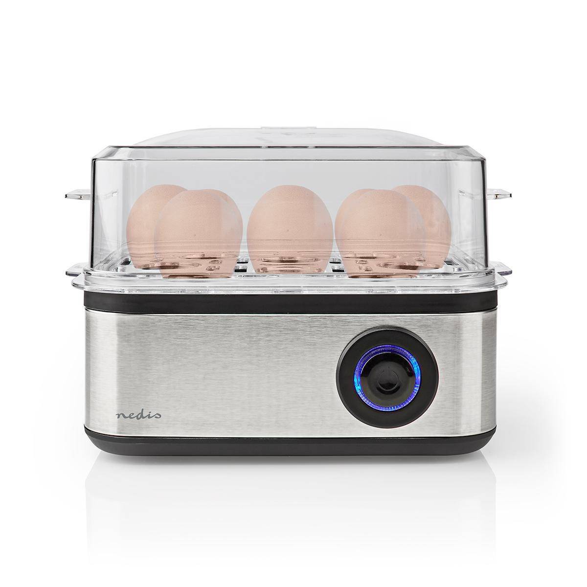Cuiseur à oeufs électrique 500W Gris Inox / Noir Capacité 8 oeufs NEDIS - Imagen 1