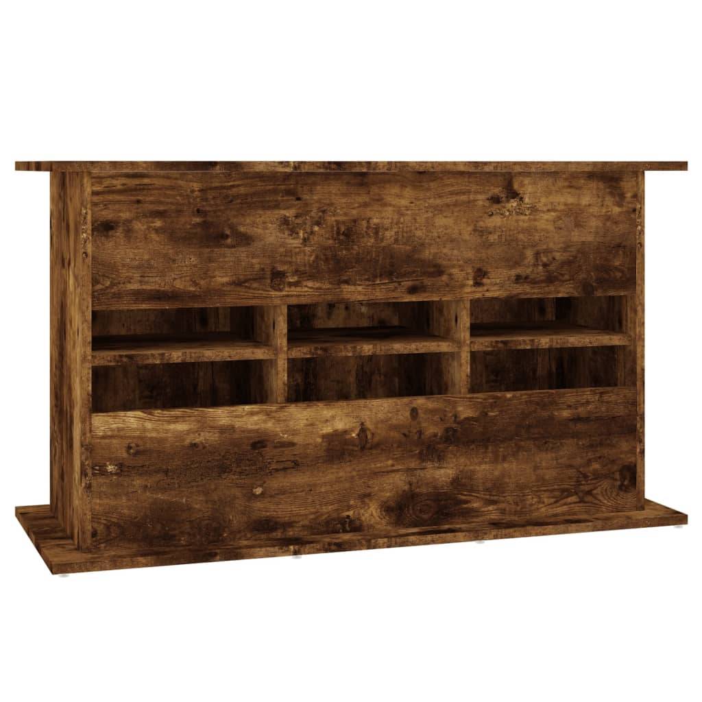 Meuble Aquarium Bois Ingénierie avec Rangement 6 Portes pour Salon Chêne Fumé - ComfortXL Outdoor Living - Image 8
