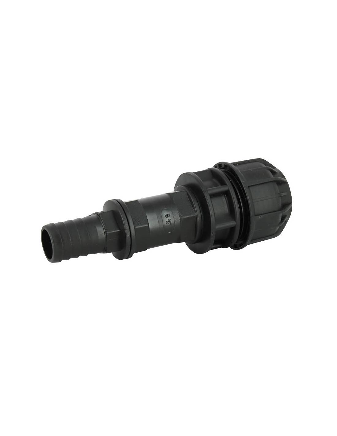 Raccord droit cannelé 25 mm - kit couplage cuve - Imagen 1