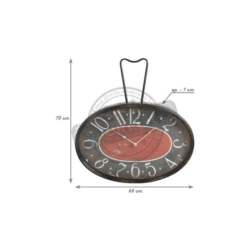 Aubry Gaspard - Horloge rétro en métal et verre - Imagen 2