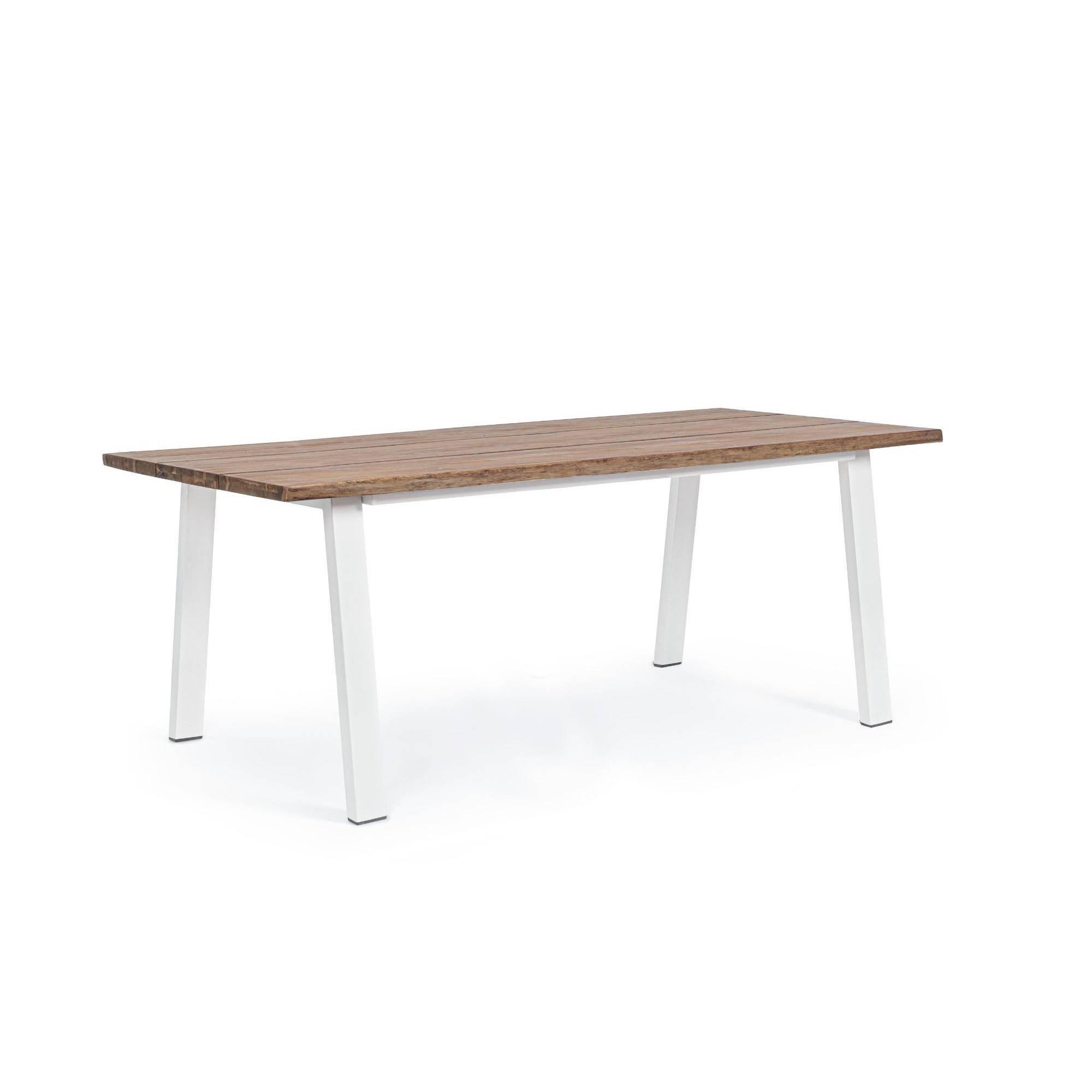 Autre - Table de jardin rectangulaire en bois et métal L200 8 personnes - OLERON - Imagen 2