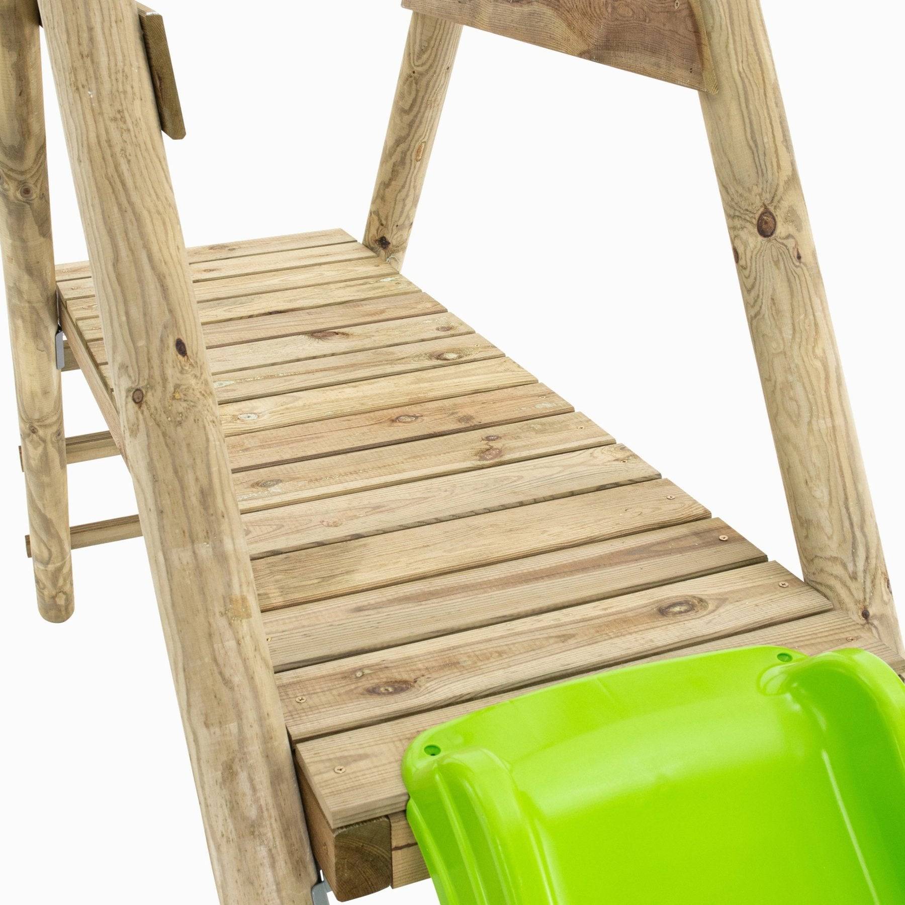 Tp Toys - Station PALMIER balançoire - vis-à-vis - toboggan - kit d'ancrage - bois FSC® h209 cm - Imagen 6