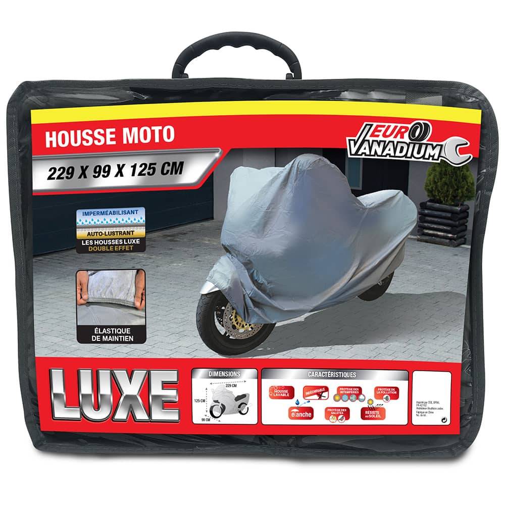 Euro Vanadium - Bâche de protection pour moto - extérieur 229 x 99 x 125 Gris - Imagen 2