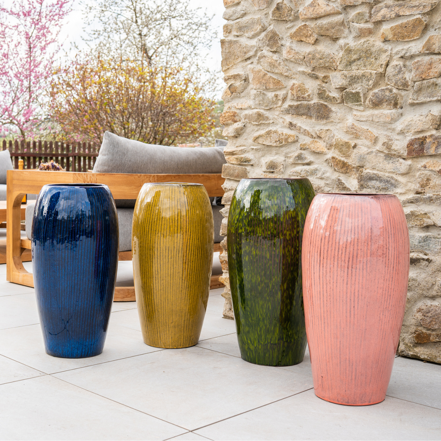 Pot MILANO 31x61cm vert - Image 2