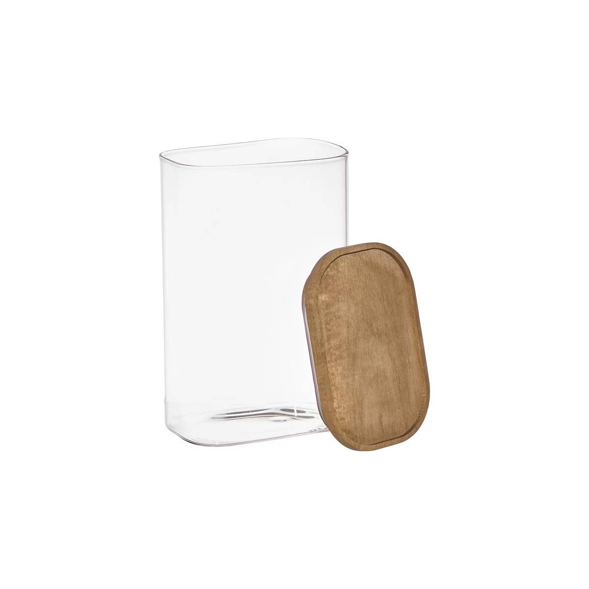 The Home Deco Factory - Bocal de Conservation "Heritage" 1,3L Transparent & Marron - Image 2