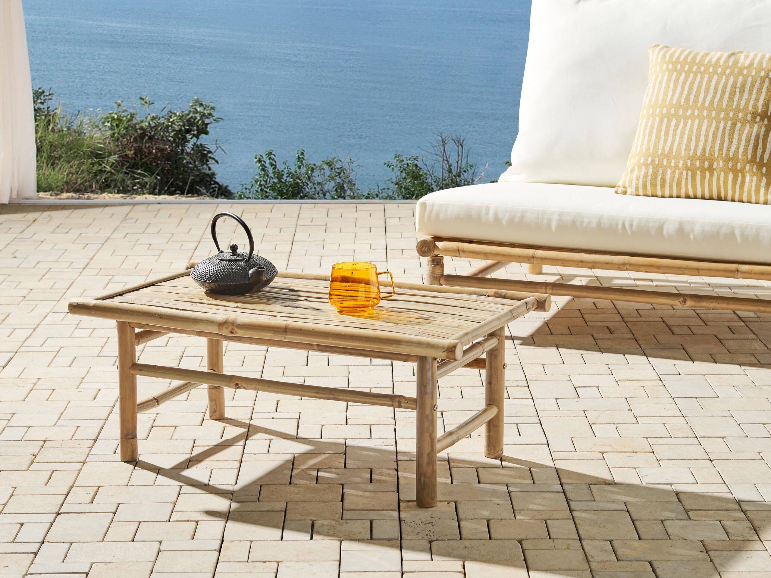 Table basse de jardin - Table extérieure TODI Bambou Marron - Image 2