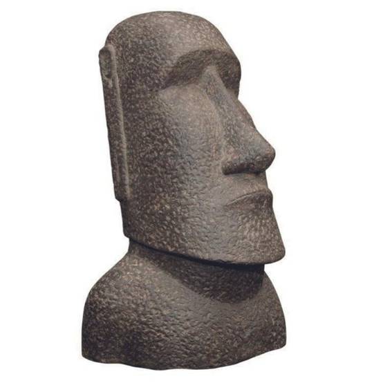 Statue Île de Paques 30 cm - Gris anthracite 30 cm - Jardinex - Image 1