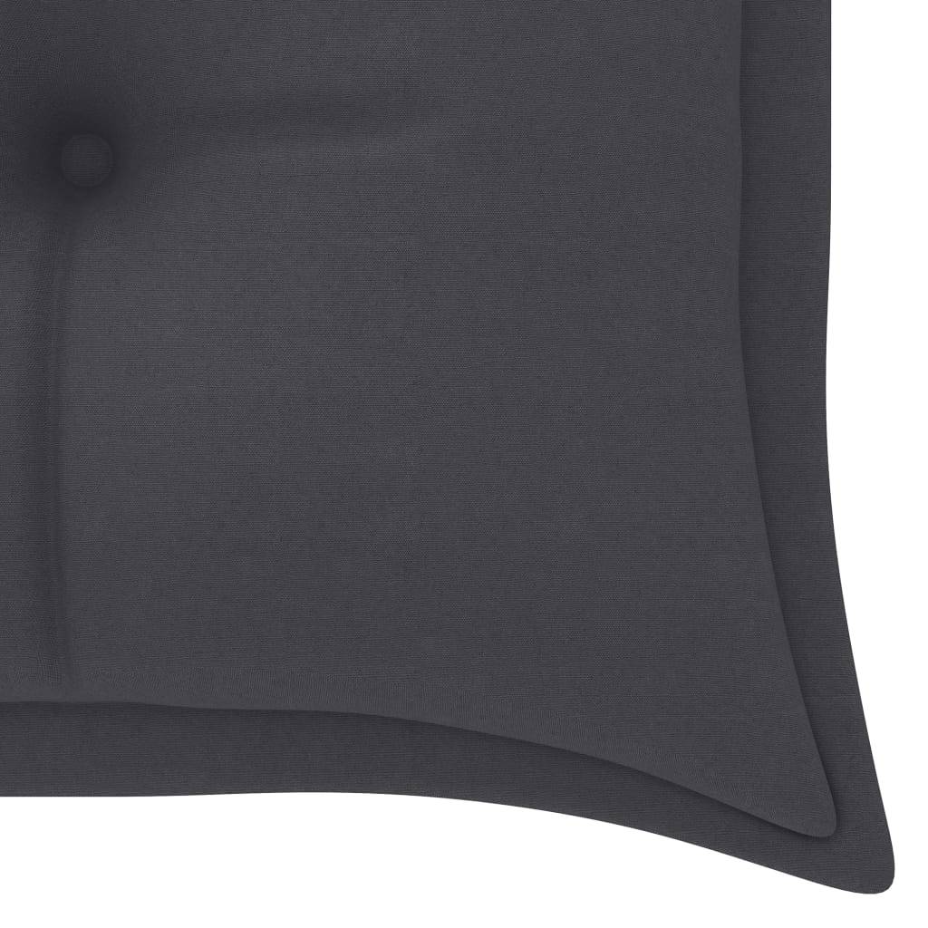 ComfortXL - Banc de Jardin Batavia Teck Massif avec Coussin Épais 7cm Imperméable 150 cm Anthracite – ComfortXL Outdoor Living - Image 7