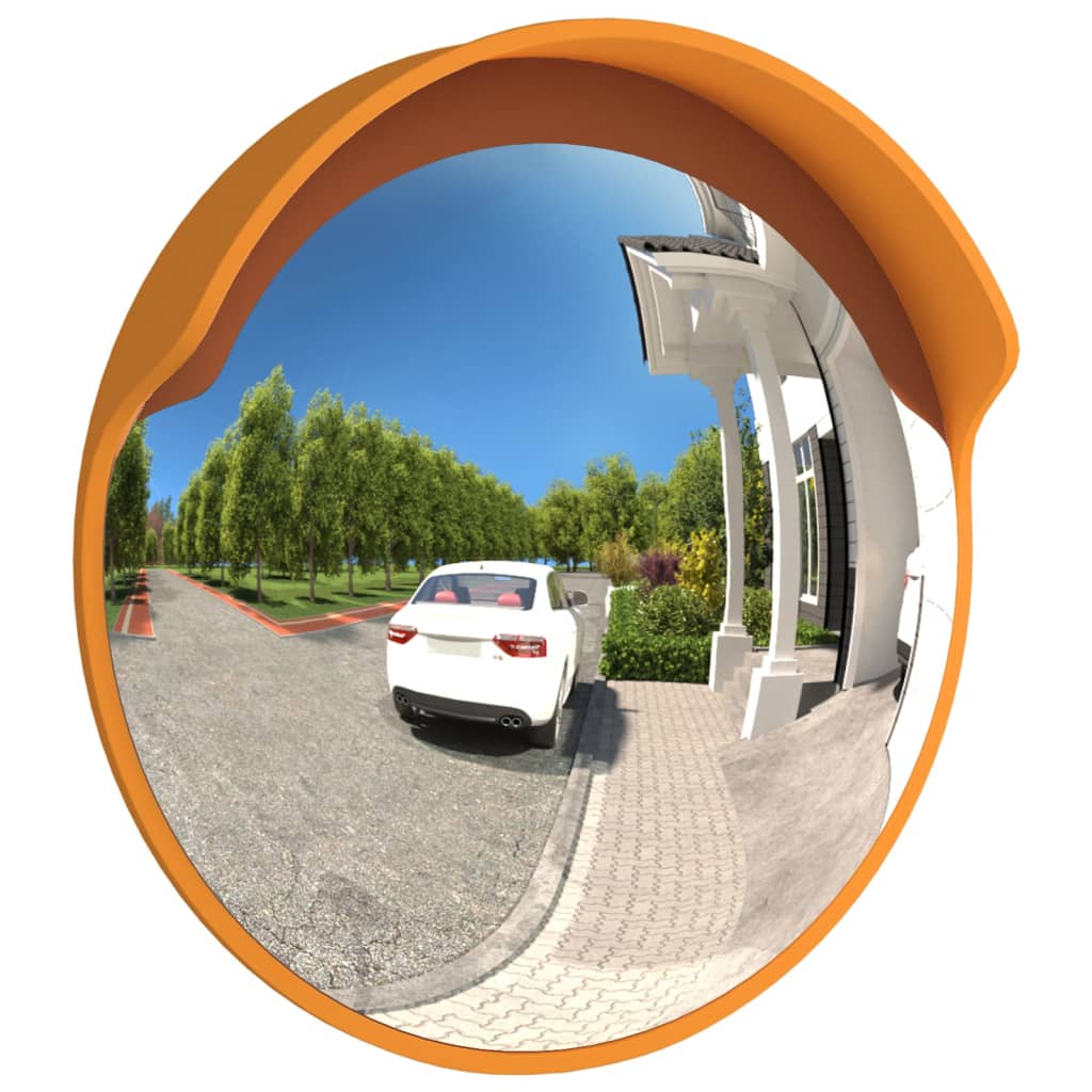 Vidaxl - Miroir de traffic convexe extérieur Orange √ò30 cm Polycarbonate - vidaXL - Imagen 3
