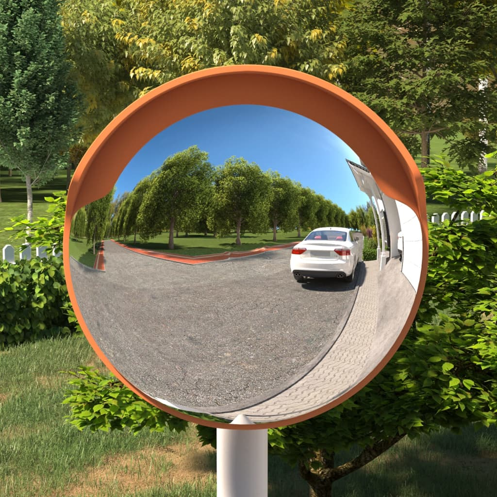 Vidaxl - Miroir de traffic convexe extérieur Orange √ò30 cm Polycarbonate - vidaXL - Imagen 2
