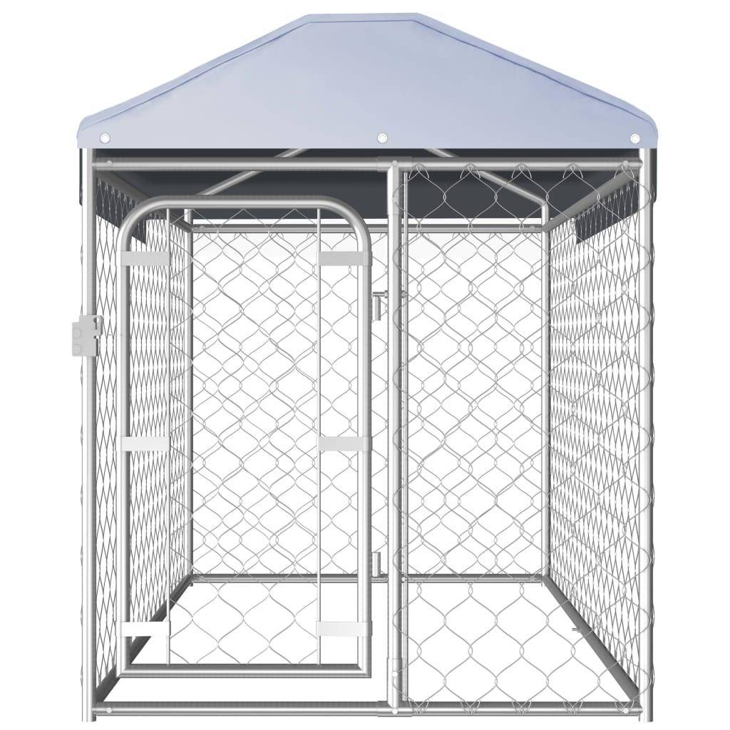 Helloshop26 - Chenil extérieur cage enclos parc animaux chien d'extérieur avec toit pour chiens 125 cm - Imagen 3