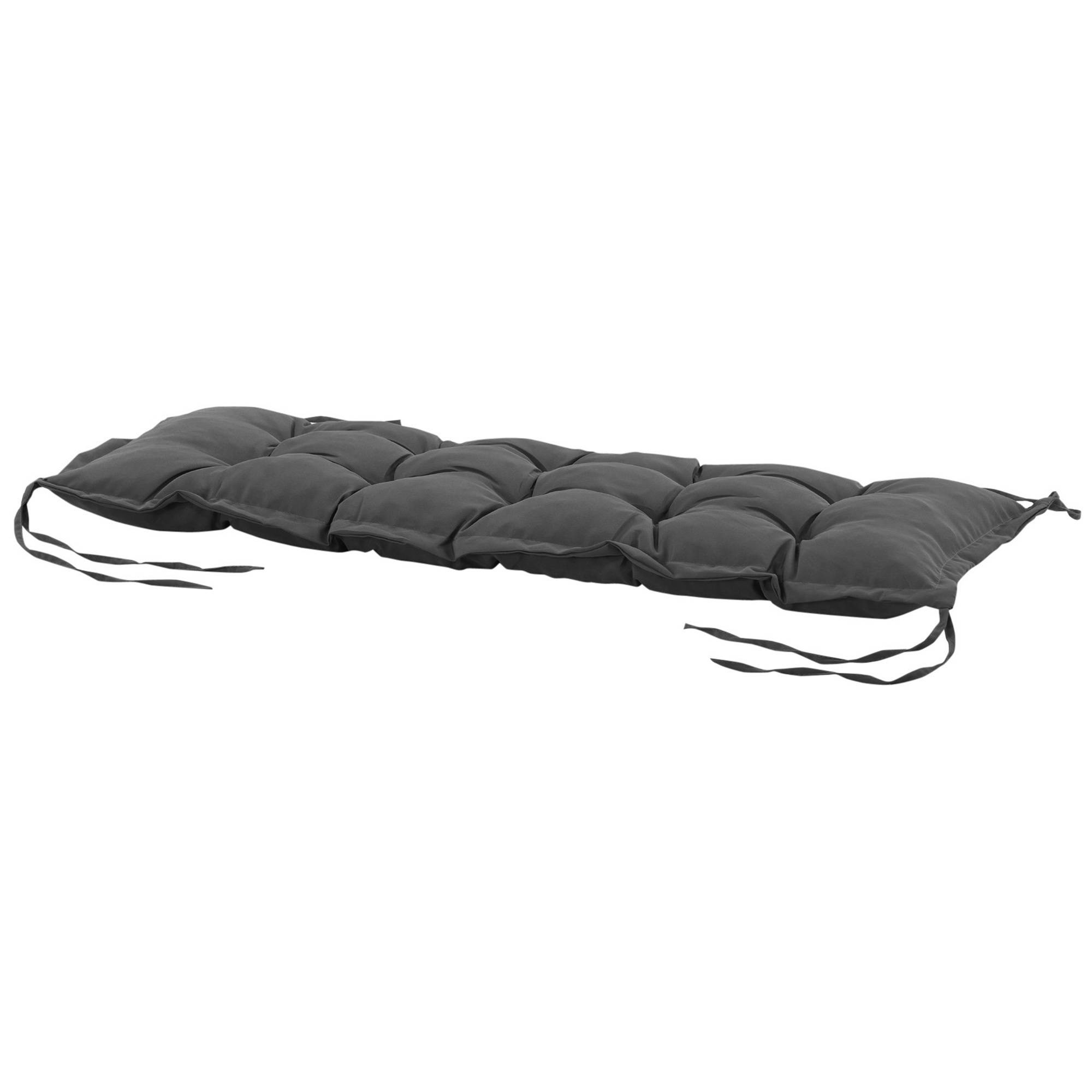 Outsunny - Coussin de banc de jardin 100x40cm rembourrage épais doux intérieur/extérieur gris foncé - Outsunny - Image 6